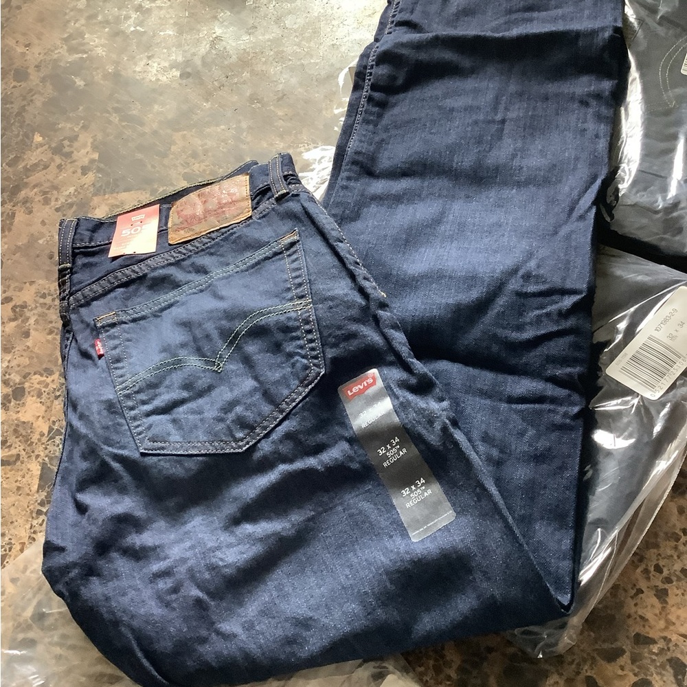 2 - Levi’s 505 Darkwash Jeans - Picture 4 of 6